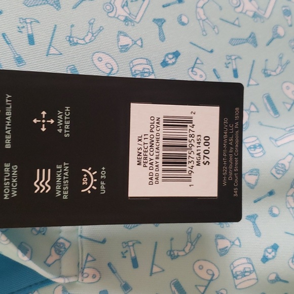 Walter Hagen Golf Polo XL Turquoise - Picture 4 of 4